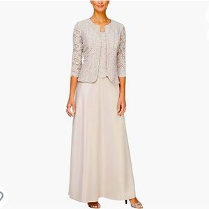 COPY - Alex Evening Mother of the Bride /Groom Formal Jacket Dress with Satin S…